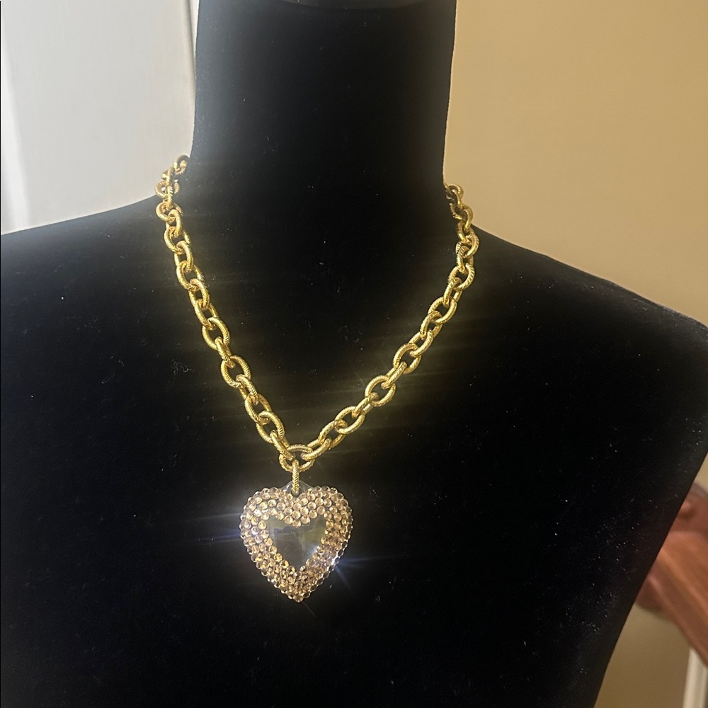 Tarina Tarantino Gold Chain Necklace with Heart Pendant